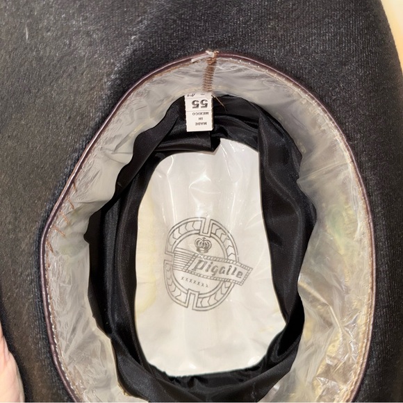 VINTAGE PIGALLE western formed Black Cowboy Hat - Picture 2 of 6